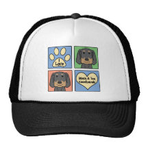 Amo Coonhounds negros y del moreno Gorros