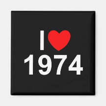 Amo (corazón) 1974 imán de frigorífico