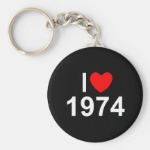Amo (corazón) 1974 llaveros personalizados