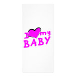 ¡Amo (corazón) a mi bebé! (chica) Diseño De Tarjeta Publicitaria