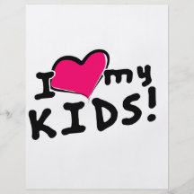 ¡Amo (corazón) a mis niños! Flyer Personalizado