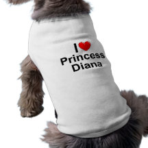 Amo (corazón) a princesa Diana Camiseta De Mascota
