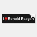 Amo (corazón) a Ronald Reagan Pegatina De Parachoque