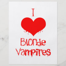 Amo (corazón) a vampiros rubios tarjetones