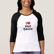 Amo (corazón) la salsa caliente camiseta