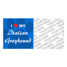 Amo (corazón) mi galgo italiano tarjetas personales