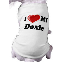 Amo (corazón) mi perro de Doxie Ropa Perro