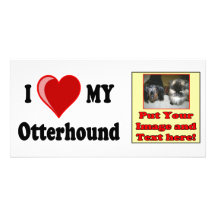 Amo (corazón) mi perro del Otterhound Plantilla Para Tarjeta De Foto