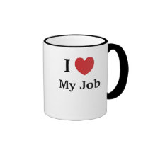 ¡Amo (corazón) mi trabajo - razones divertidas por Taza De Café