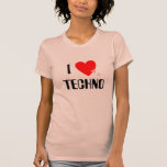 Amo (corazón) Techno Camiseta