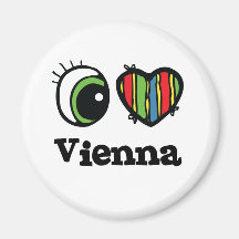 Amo (corazón) Viena Imanes De Nevera