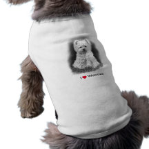 Amo (corazón) Westies: Dibujo de lápiz Ropa De Perro