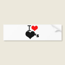 Amo corazones pegatinas de parachoque