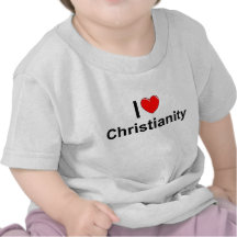 Amo cristianismo (del corazón) camisetas