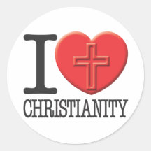 Amo cristianismo pegatinas redondas