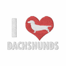 Amo Dachshunds Sudadera Bordada