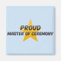 Amo de la ceremonia orgulloso imán para frigorifico