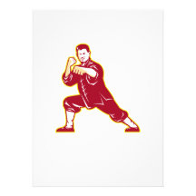 Amo de los artes marciales de Shaolin Kung Fu retr Invitación Personalizada