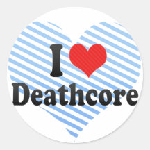 Amo Deathcore Pegatina Redonda