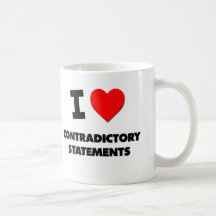 Amo declaraciones contradictorias tazas de café
