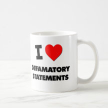 Amo declaraciones difamatorias tazas de café