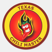 AMO DEL CHILE DE TEJAS ETIQUETAS REDONDAS