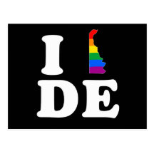 AMO DELAWARE GAY - BLANCO - .PNG TARJETA POSTAL
