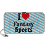 Amo deportes de la fantasía notebook altavoces