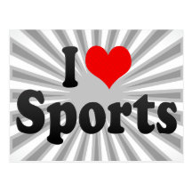 Amo deportes tarjetas postales