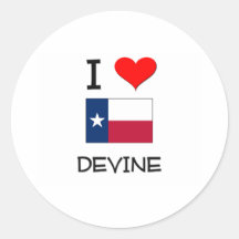 Amo Devine Tejas Etiqueta Redonda