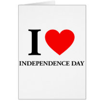 Amo Día de la Independencia Tarjetas