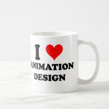 Amo diseño de la animación tazas de café