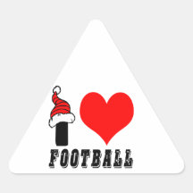 Amo diseño del fútbol calcomania trianguladas personalizadas