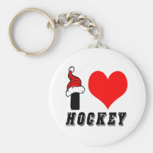 Amo diseño del hockey llaveros personalizados