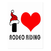 Amo diseño del montar a caballo del rodeo postales