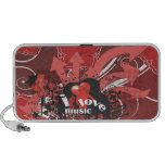 Amo diseño urbano del vector de los corazones de l iPod altavoz