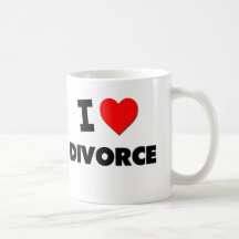 Amo divorcio taza de café