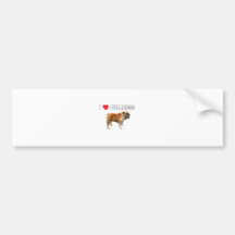 Amo dogos pegatina de parachoque