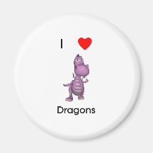 Amo dragones imanes de nevera