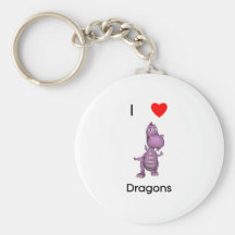 Amo dragones llavero
