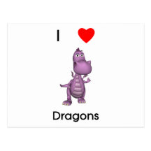Amo dragones postal