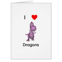Amo dragones tarjetón