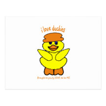 AMO DUCKIES - AMOR A SER YO TARJETA POSTAL
