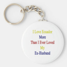 Amo Ecuador más que amé nunca mi ex Husban Llavero Personalizado