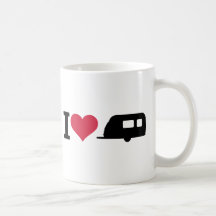 Amo el acampar - caravana taza