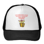amo el acampar gorros  