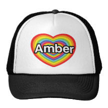Amo el ámbar, corazón del arco iris gorro