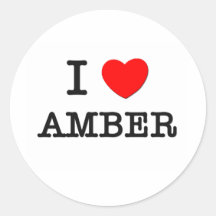 Amo el ámbar etiqueta