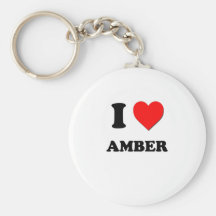 Amo el ámbar llavero personalizado