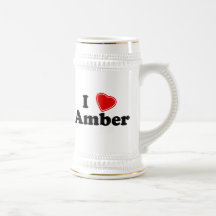 Amo el ámbar taza de café